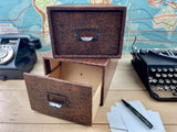 Pair of vintage card file boxes
