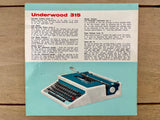 Underwood 315 Manual