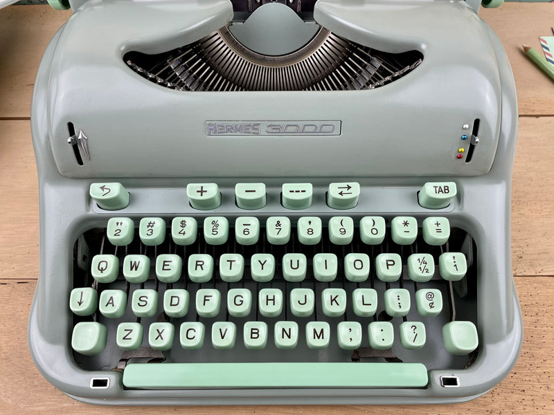 Typewriter, 1963 Hermes 3000 with Rare Cursive Typeface