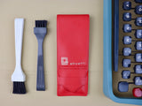 Olivetti Typewriter Brush Set with logo