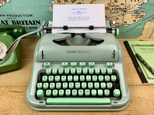 Hermes 3000 Typewriter from Charlie Foxtrot Typewriters