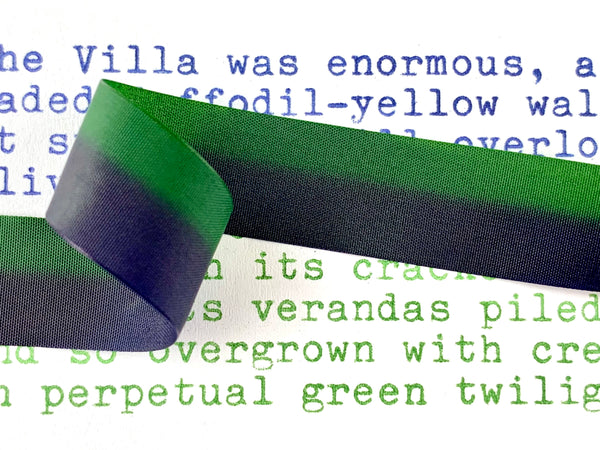 Blue and Green Typewriter Ribbon