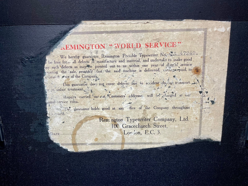 Typewriter, 1924 Remington Portable No 2