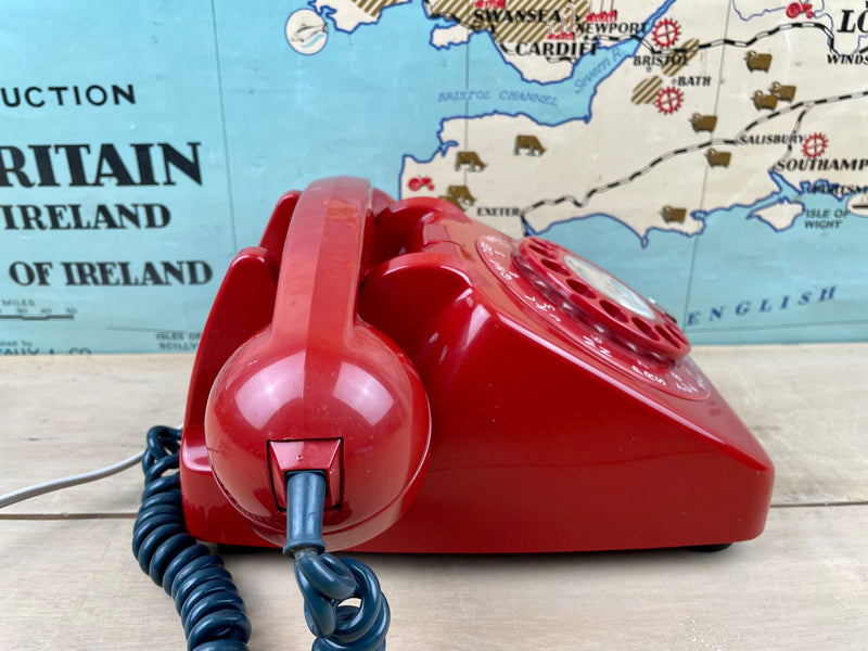 Vintage 1960's Red Desk Phone