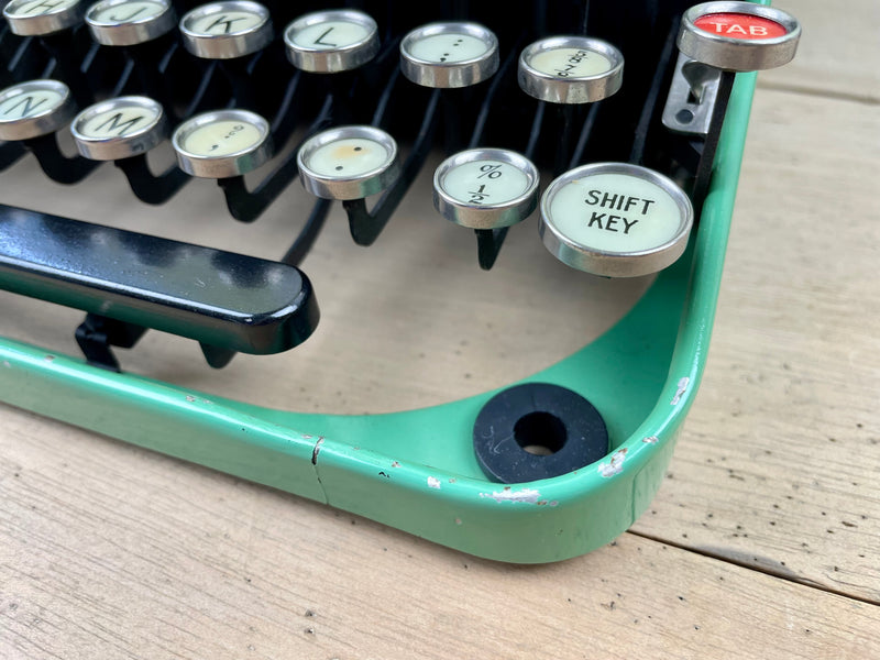 Typewriter, Rare Two Tone Green 1930 Remington Portable