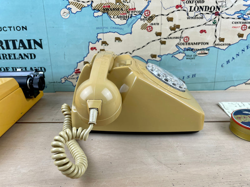 Vintage 1970's Yellow Desk Phone