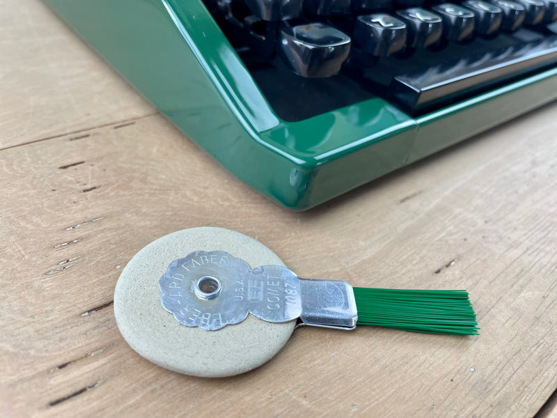 Faber Typewriter Eraser with Green Brush