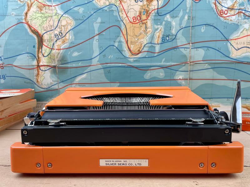 Typewriter, Orange Silver Reed 100