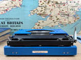 Typewriter,  Blue Silver Reed Silverette II