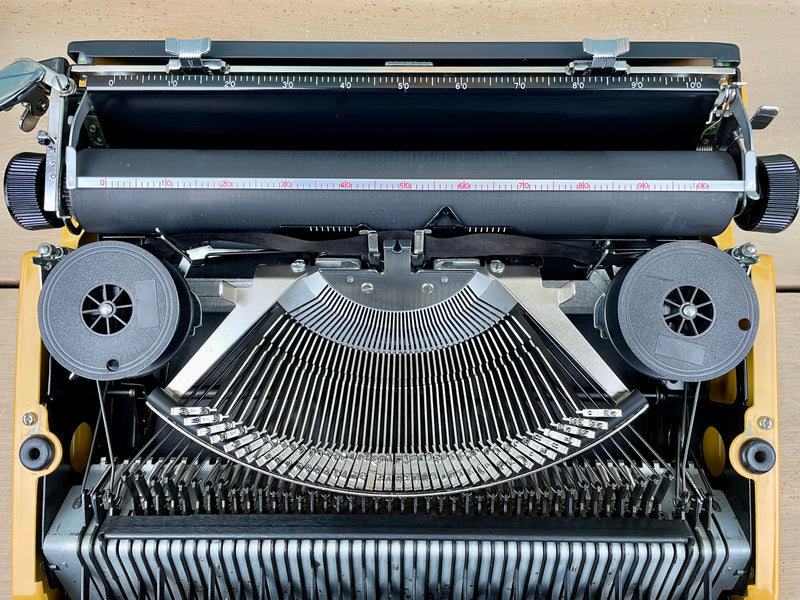 Typewriter, Yellow Silver Reed Silverette