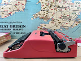 Typewriter, Rare 1961 Pink Olivetti Lettera 22
