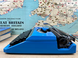 Typewriter,  Blue Silver Reed Silverette II