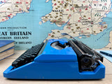 Typewriter,  Blue Silver Reed Silverette II