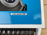 Typewriter, Underwood 315 - Blue