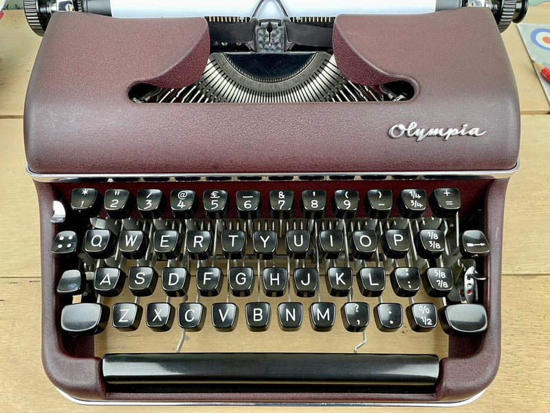 Typewriter, 1955 Bergundy Olympia SM 2