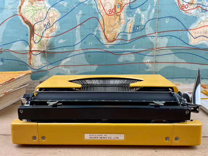 Typewriter, Yellow Silver Reed Silverette