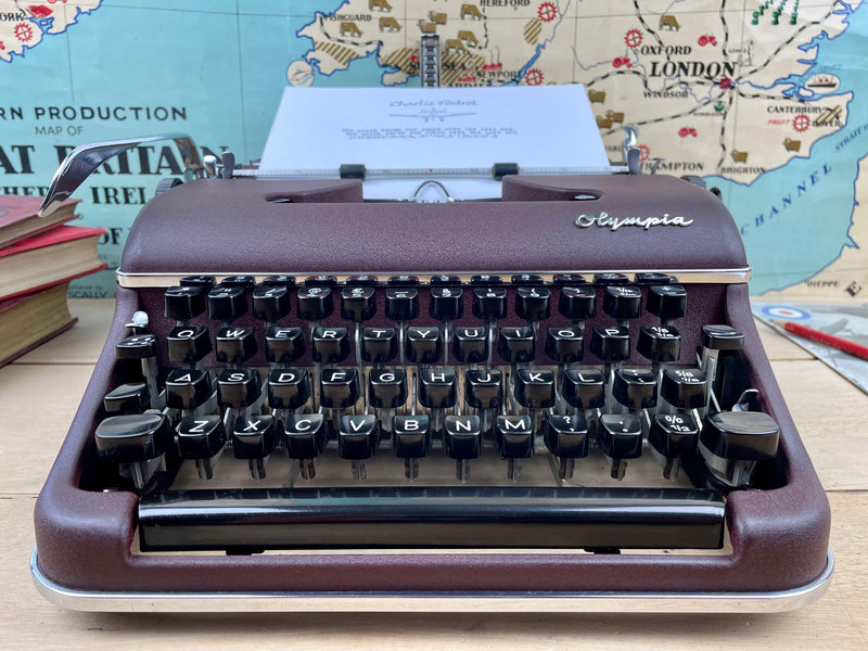 Typewriter, 1955 Bergundy Olympia SM 2