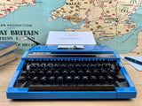 Typewriter,  Blue Silver Reed Silverette II