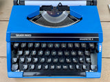 Typewriter,  Blue Silver Reed Silverette II