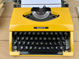 Typewriter, Yellow Silver Reed Silverette