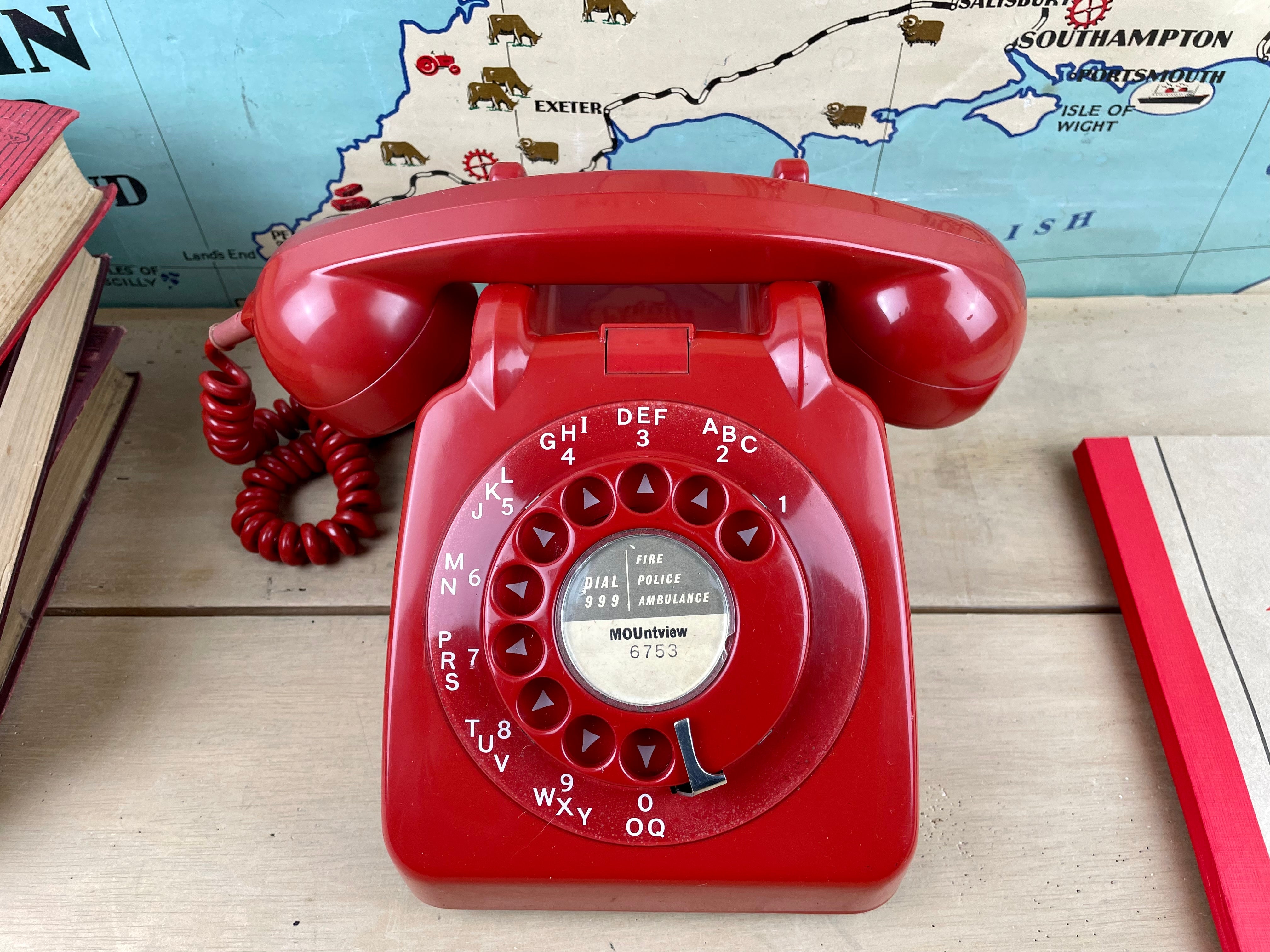 Vintage 1960's Red Desk Phone – Charlie Foxtrot Vintage