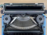 Typewriter,  Blue Silver Reed Silverette II