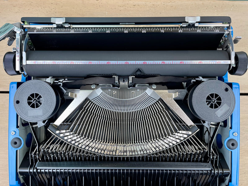 Typewriter,  Blue Silver Reed Silverette II