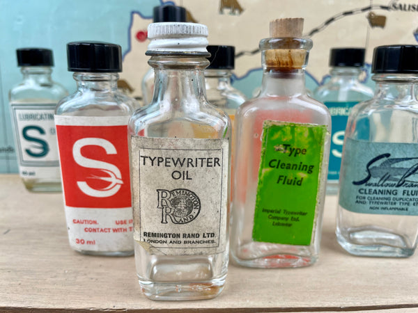 Collection of Typewriter Oil Bottles