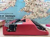 Typewriter, Rare 1961 Pink Olivetti Lettera 22