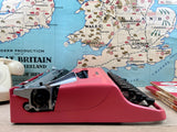 Typewriter, Rare 1960 Pink Olivetti Lettera 22