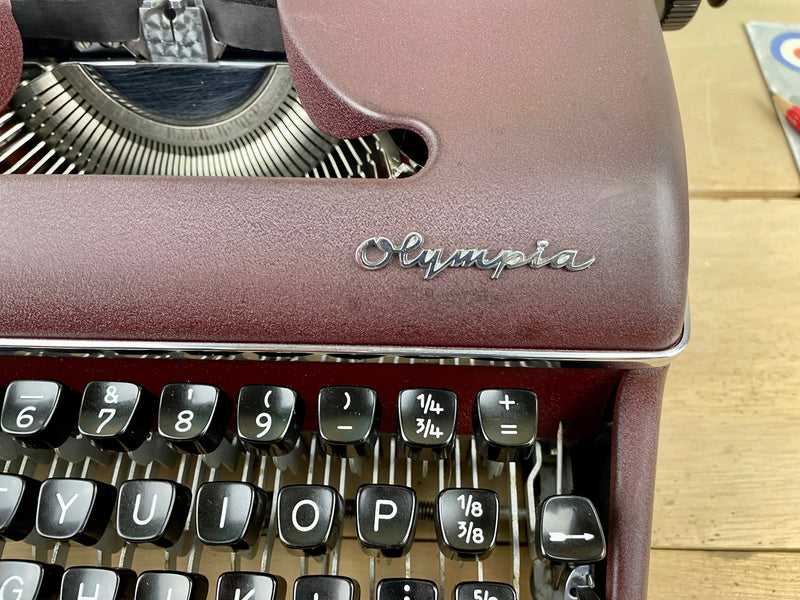 Typewriter, 1955 Bergundy Olympia SM 2