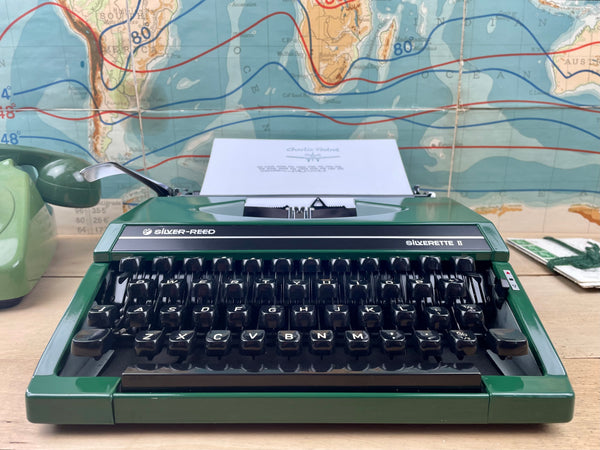 Typewriter, Green Silver Reed