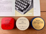 Set of 3 Vintage Typewriter Ribbon Tins - Caribonum, Burroughs and Barco