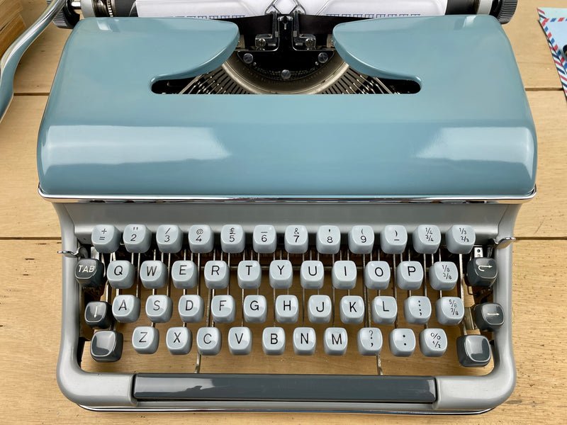 Typewriter, 1961 Blue Bird with New Platen