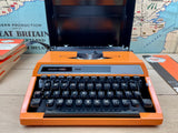 Typewriter, Orange Silver Reed 100