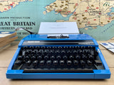 Typewriter,  Blue Silver Reed Silverette II