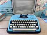 Typewriter, 1959 Uncommon Blue Olympia Splendid 33