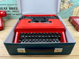 Typewriter,  Olivetti Dora - Red