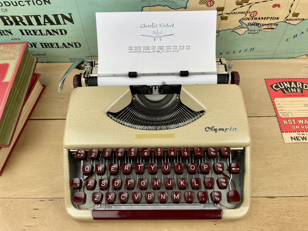 Typewriter, 1959 Olympia Splendid 33 – Charlie Foxtrot Vintage