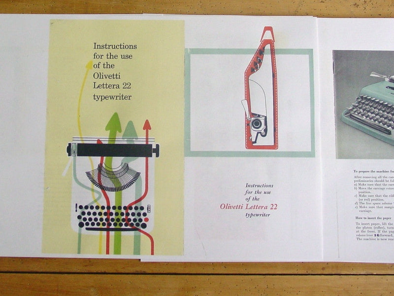 Typewriter, 1954 Olivetti Lettera 22 with Uncommon Imperial Typeface