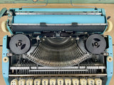 Typewriter, 1959 Uncommon Blue Olympia Splendid 33