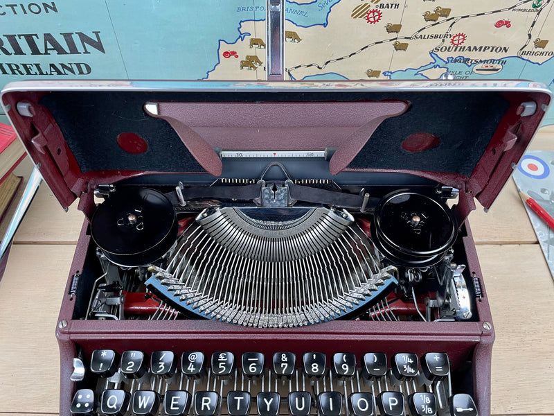 Typewriter, 1955 Bergundy Olympia SM 2