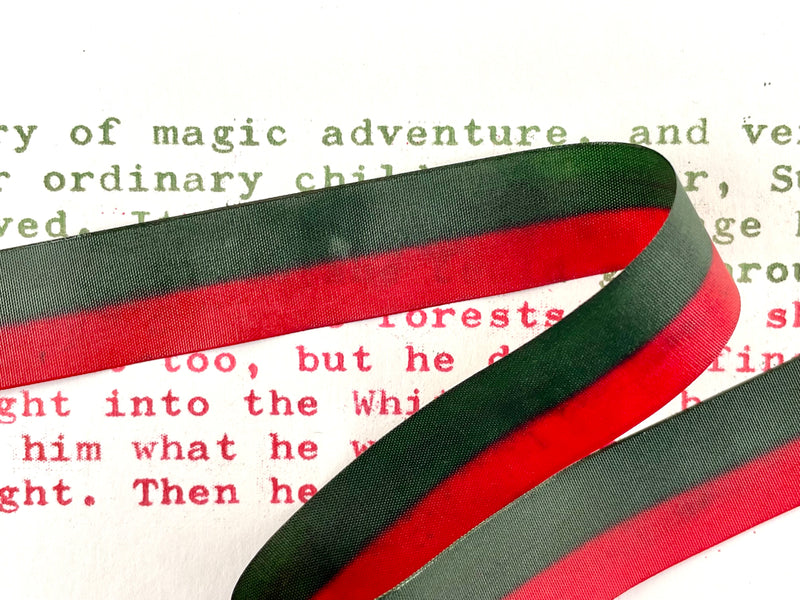 Red and Green Typewriter Ribbon