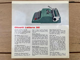 Olivetti Lettera 32 manual