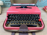 Typewriter, Rare 1960 Pink Olivetti Lettera 22