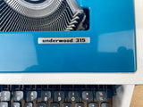 Typewriter, Underwood 315 - Blue