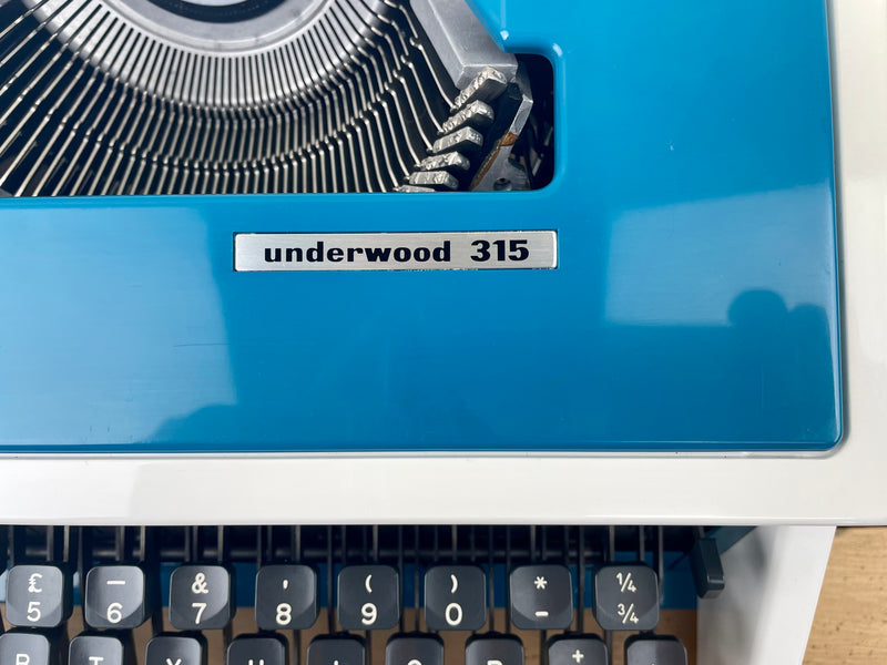 Typewriter, Underwood 315 - Blue