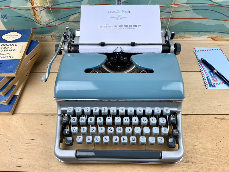 Blue Bird Typewriter with New Platen