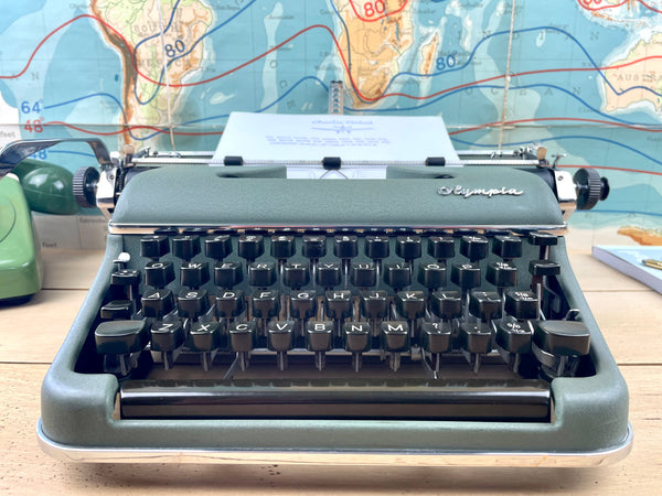 Typewriter, 1956 Olympia SM 3 with Extended Carriage