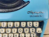 Typewriter, 1959 Uncommon Blue Olympia Splendid 33